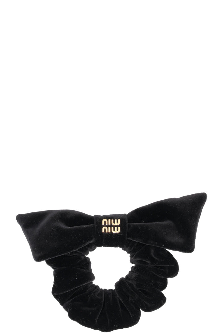Chouchou nœud MIUMIU en velours noir