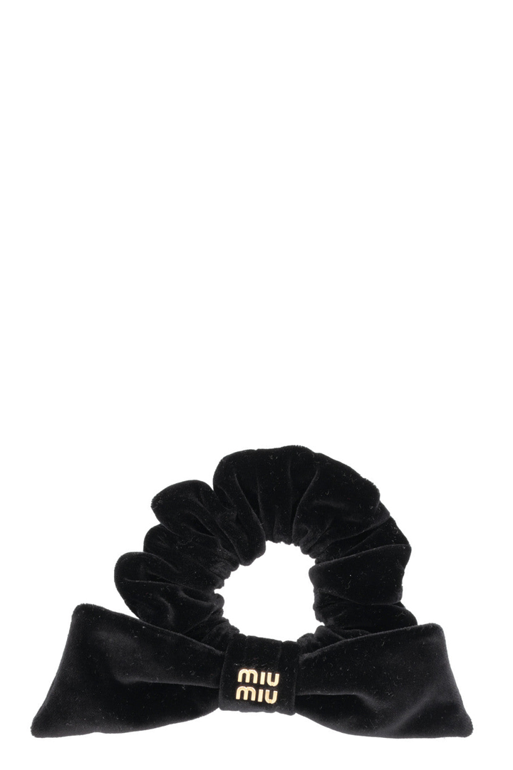 Chouchou nœud MIUMIU en velours noir