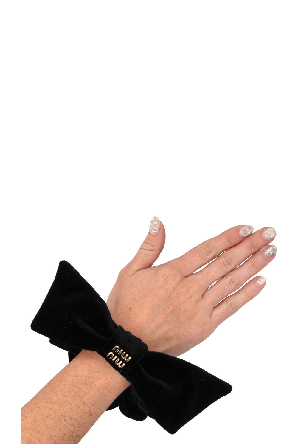 Chouchou nœud MIUMIU en velours noir