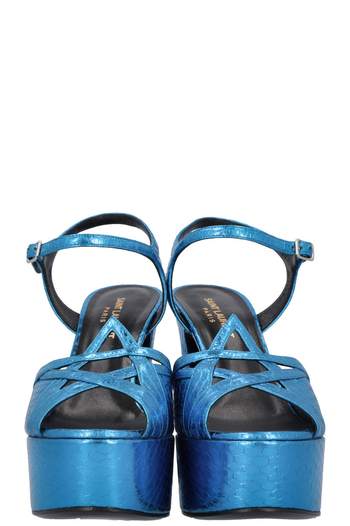 SAINT LAURENT Candy Elaphne Heels Electric Blue