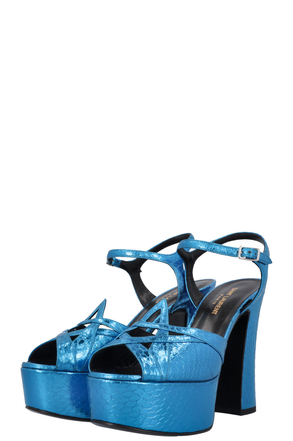 SAINT LAURENT Candy Elaphne Heels Electric Blue