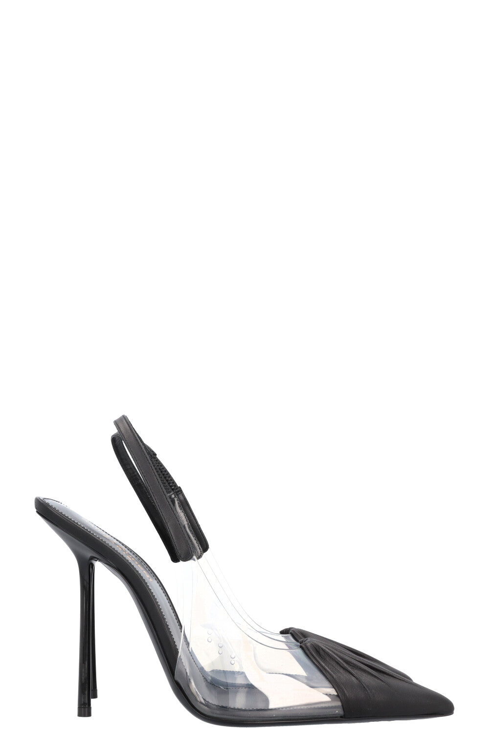 SAINT LAURENT Chica Slingback Heels PVC Black – REAWAKE