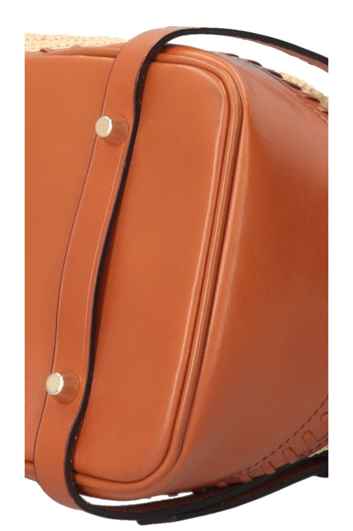 BURBERRY Prorsum Birdel Whipstitch Tote Raffia Brown