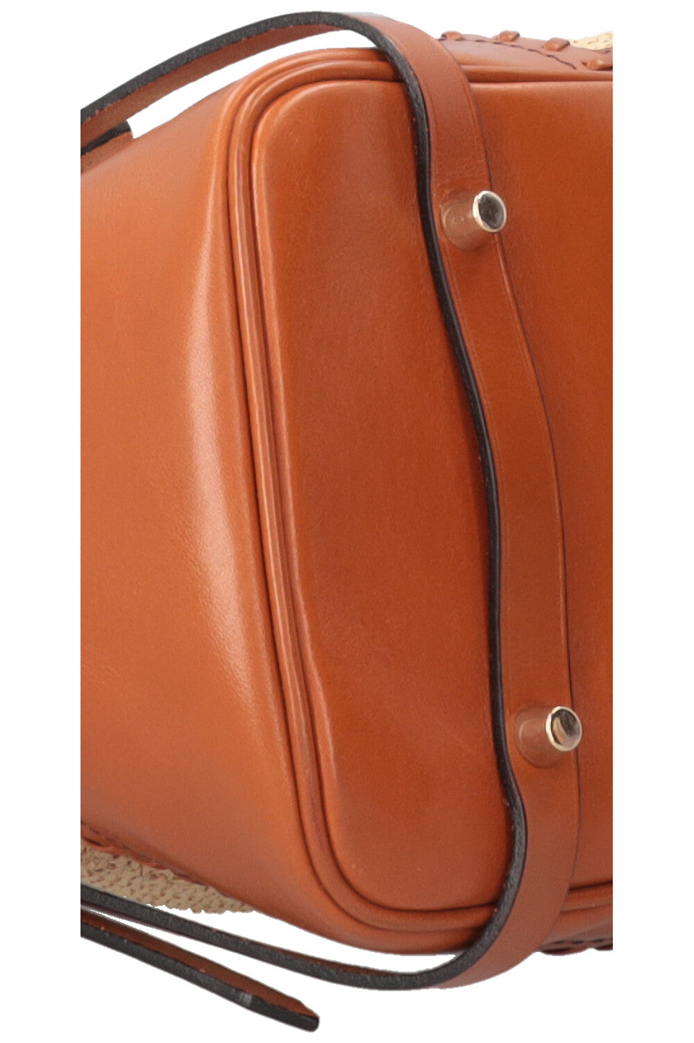 BURBERRY Prorsum Birdel Whipstitch Tote Raffia Brown