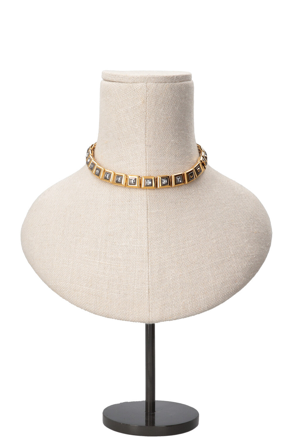 YSL Vintage Crystals Necklace Gold