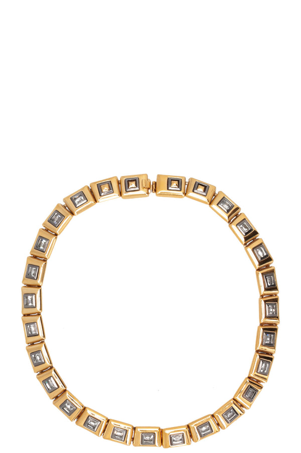 YSL Vintage Crystals Necklace Gold