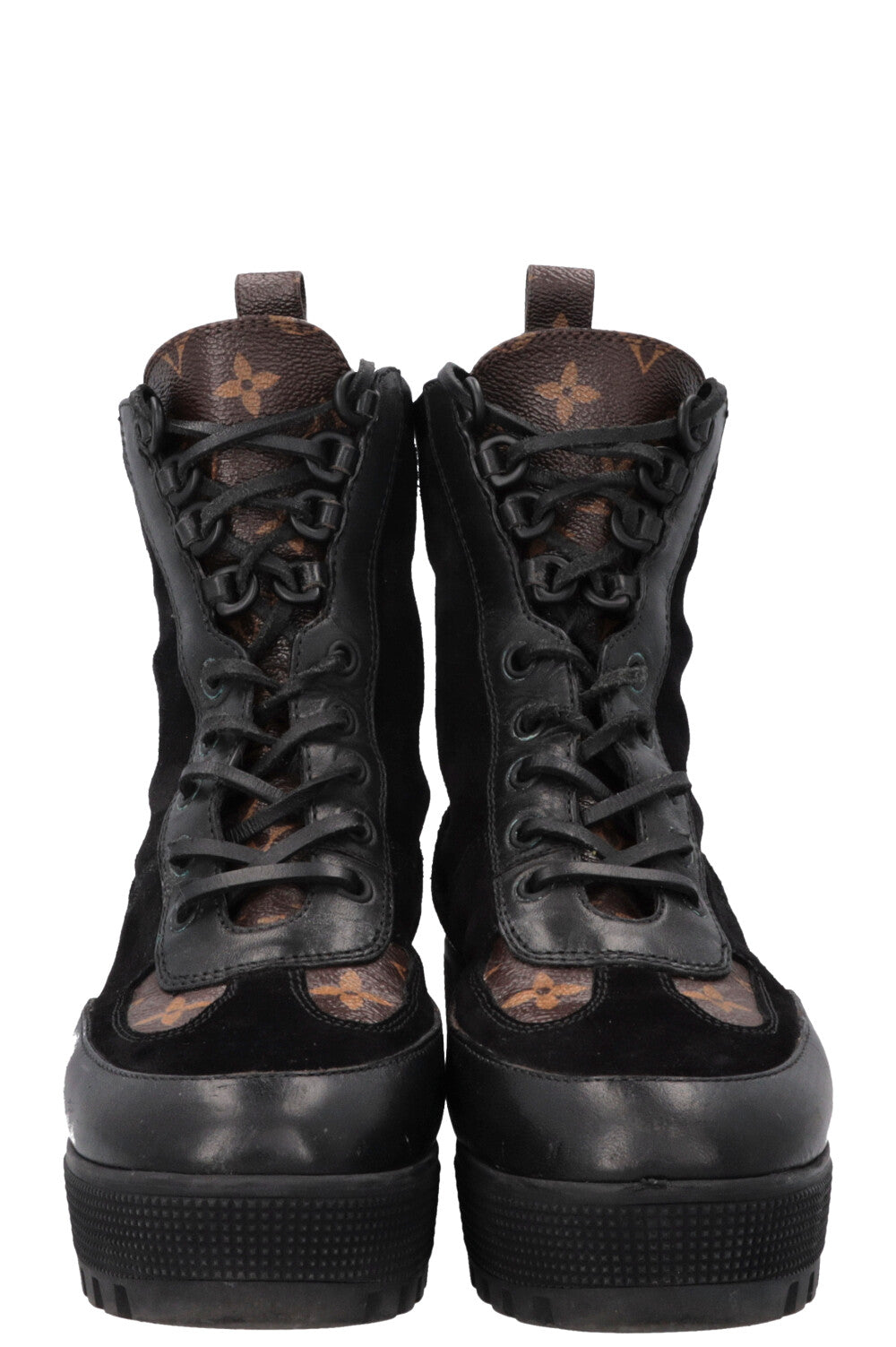 LOUIS VUITTON Laureate Ankle Boots MNG Canvas