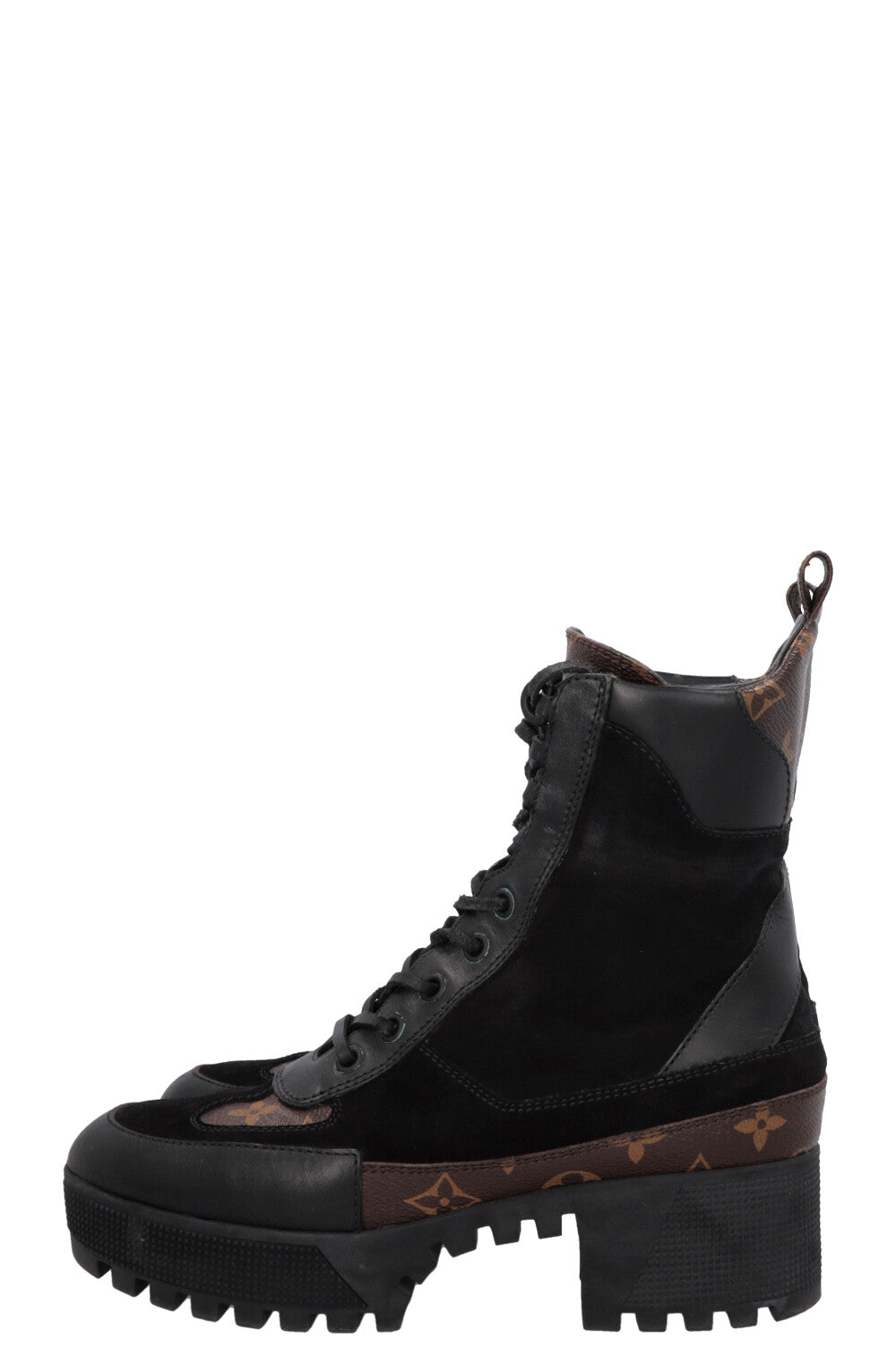 LOUIS VUITTON Laureate Ankle Boots MNG Canvas