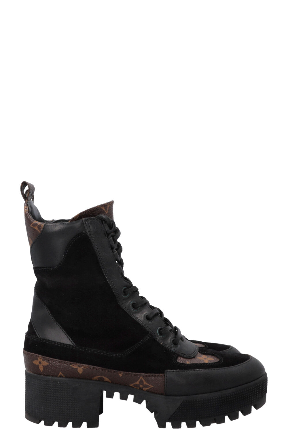 LOUIS VUITTON Laureate Ankle Boots MNG Canvas