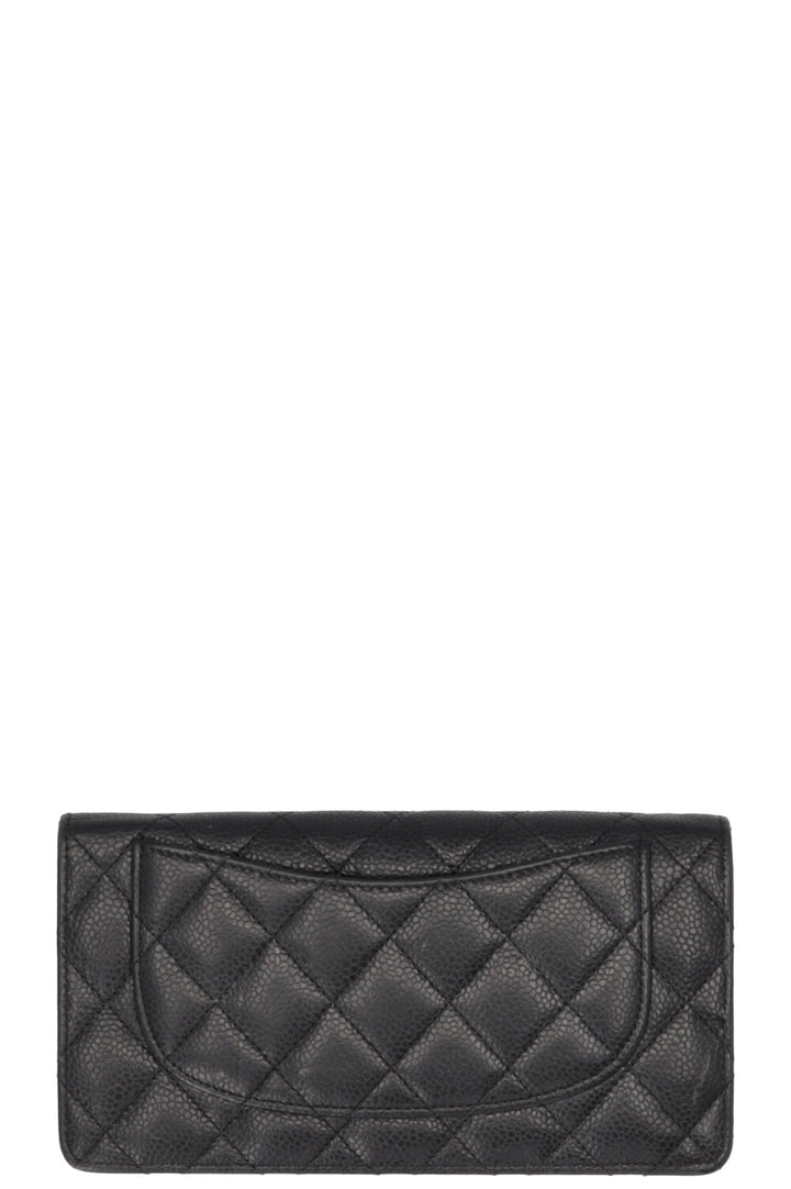 CHANEL Long CC Wallet Caviar Black