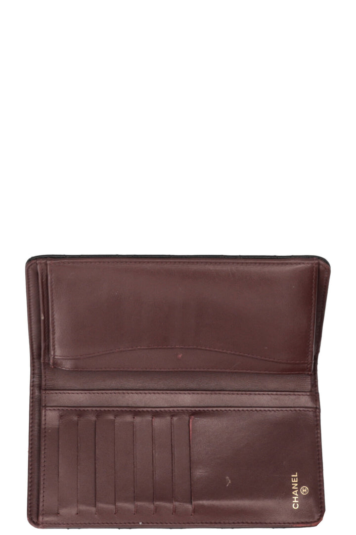 CHANEL Long CC Wallet Caviar Black