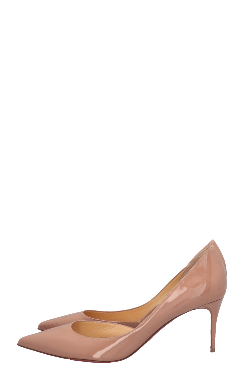 CHRISTIAN LOUBOUTIN Iriza Heels Patent Nude