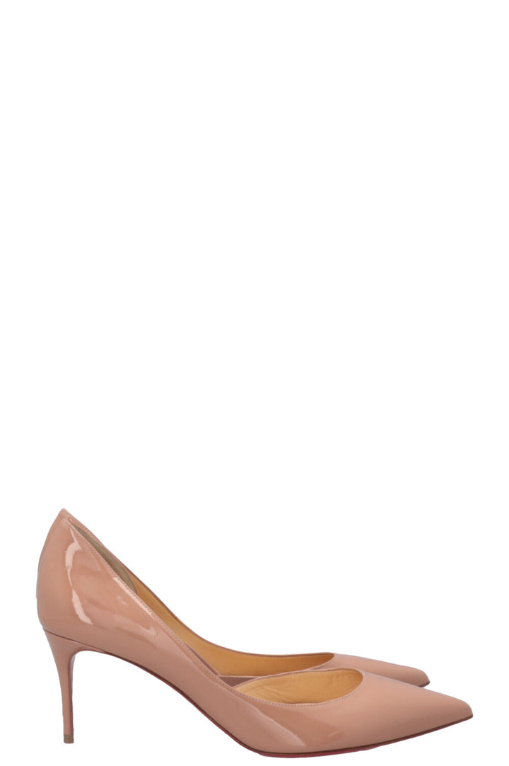 CHRISTIAN LOUBOUTIN Iriza Heels Patent Nude
