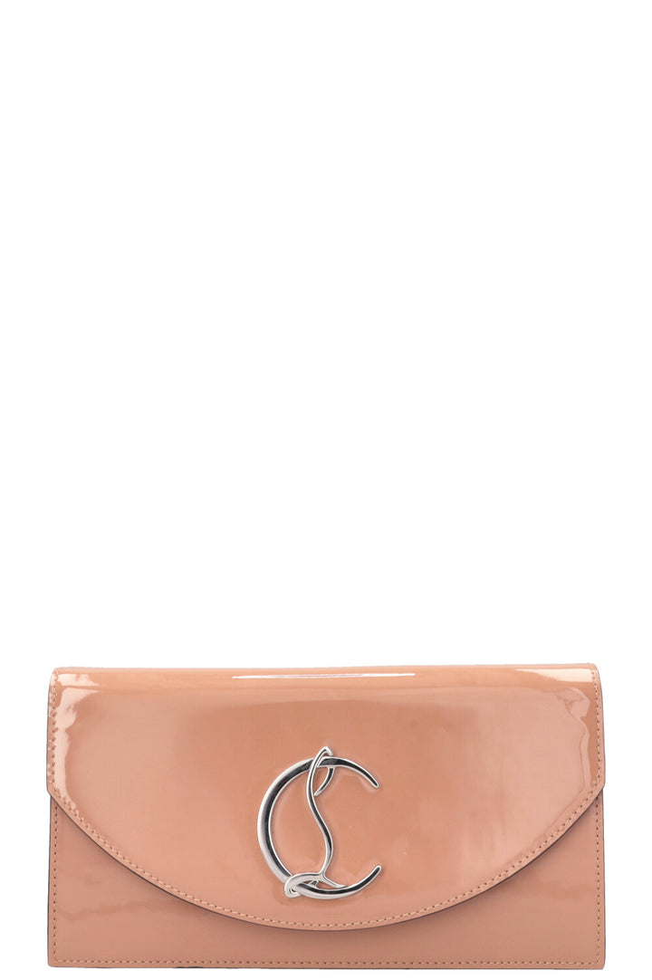 CHRISTIAN LOUBOUTIN Loubi54 Clutch Patent Nude