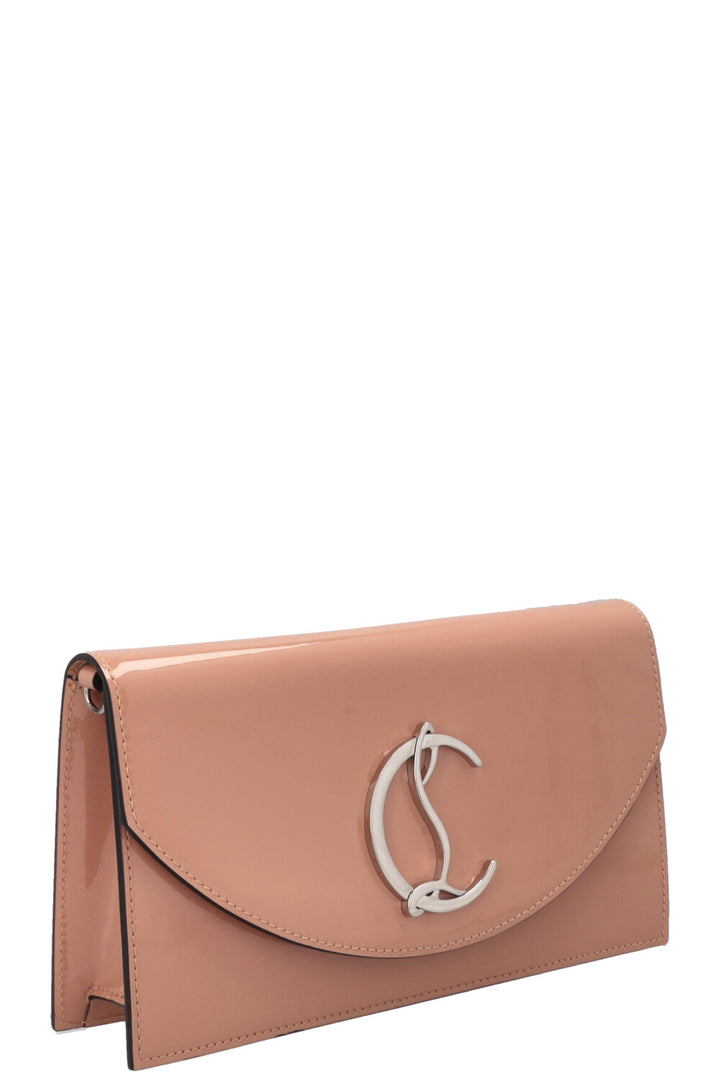 CHRISTIAN LOUBOUTIN Loubi54 Clutch Patent Nude