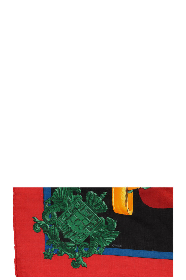 HERMÈS Harnais De Cour 140 Scarf Cashmere Silk