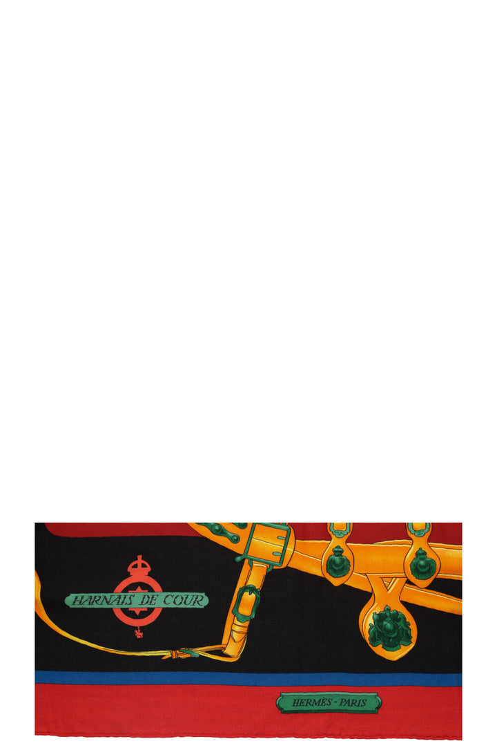 HERMÈS Harnais De Cour 140 Scarf Cashmere Silk