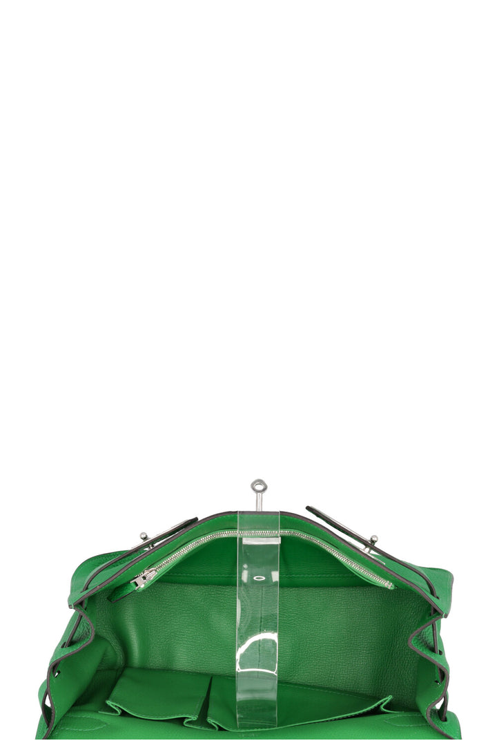 HERMÈS Jypsiere 31 Crossbody Bag Clemence Green