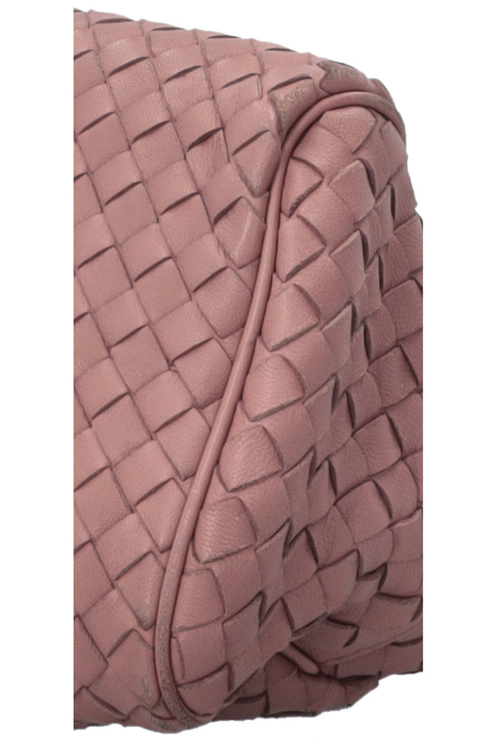 BOTTEGA VENETA Mini sac Boston en cuir Intrecciato rose poudré