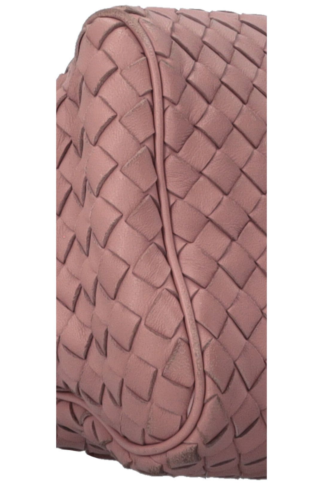 BOTTEGA VENETA Mini sac Boston en cuir Intrecciato rose poudré