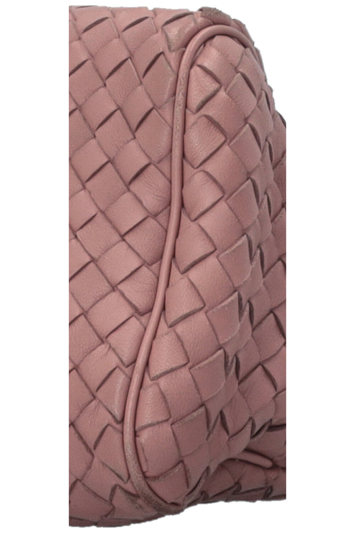 BOTTEGA VENETA Mini sac Boston en cuir Intrecciato rose poudré