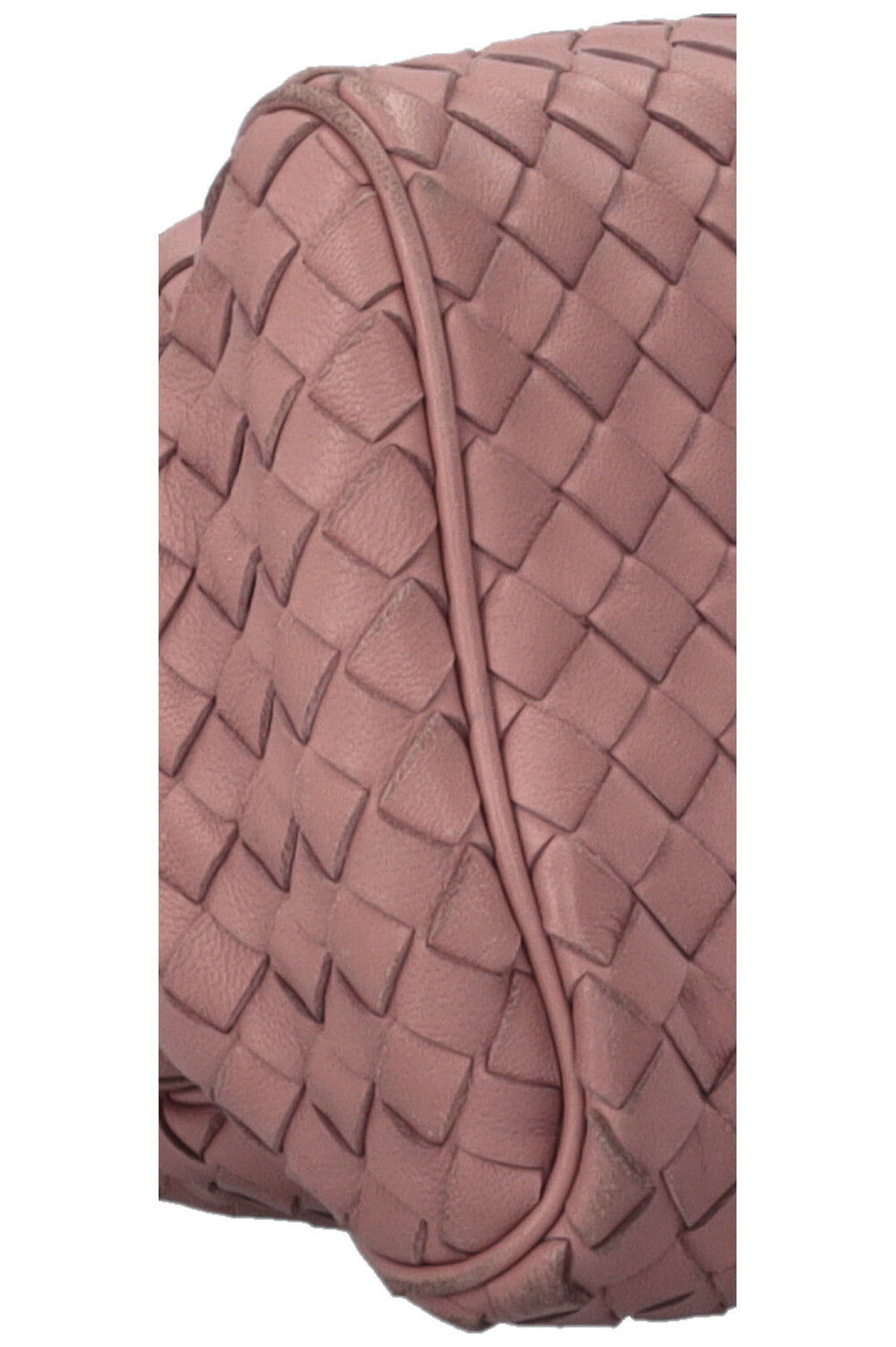 BOTTEGA VENETA Mini sac Boston en cuir Intrecciato rose poudré