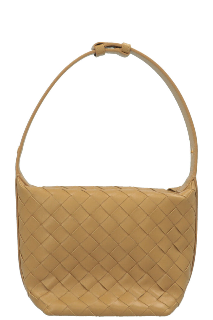 BOTTEGA VENETA Sac Candy Wallace en cuir Intrecciato beige