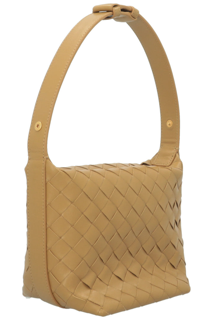 BOTTEGA VENETA Sac Candy Wallace en cuir Intrecciato beige