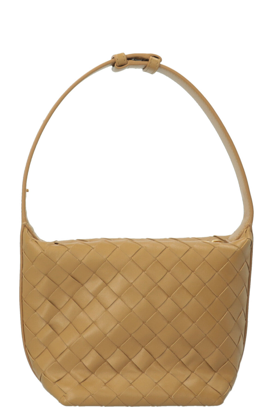 BOTTEGA VENETA Sac Candy Wallace en cuir Intrecciato beige