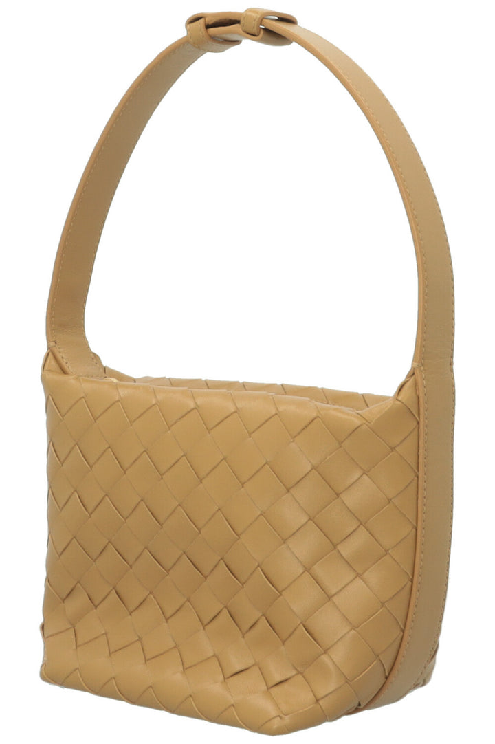 BOTTEGA VENETA Sac Candy Wallace en cuir Intrecciato beige