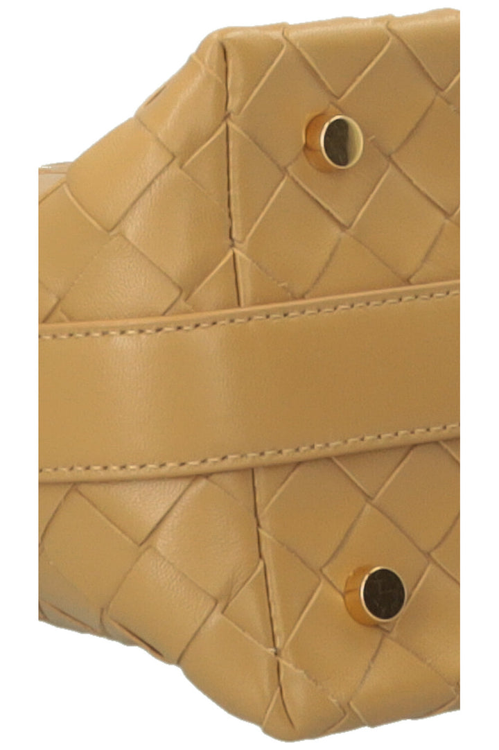 BOTTEGA VENETA Sac Candy Wallace en cuir Intrecciato beige