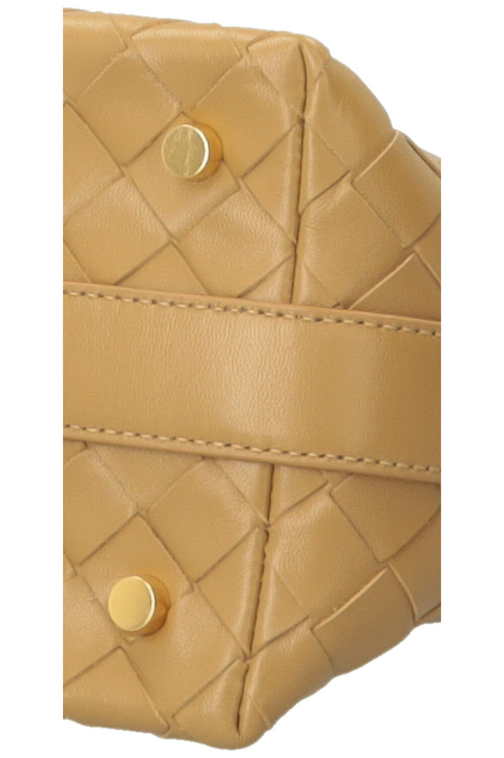 BOTTEGA VENETA Sac Candy Wallace en cuir Intrecciato beige
