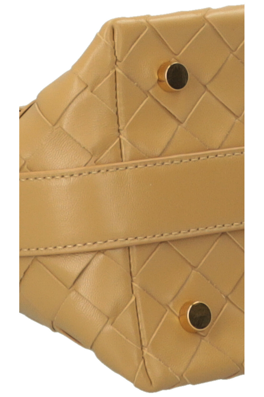 BOTTEGA VENETA Sac Candy Wallace en cuir Intrecciato beige