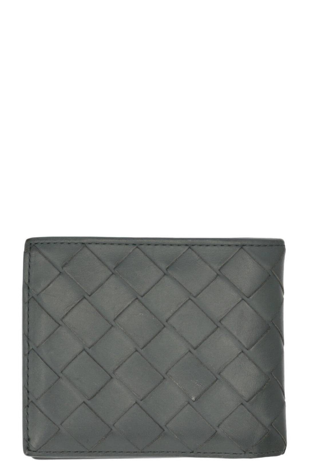 BOTTEGA VENETA Portefeuille Bifold Intrecciato Gris