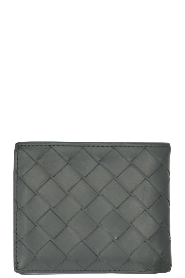 BOTTEGA VENETA Portefeuille Bifold Intrecciato Gris