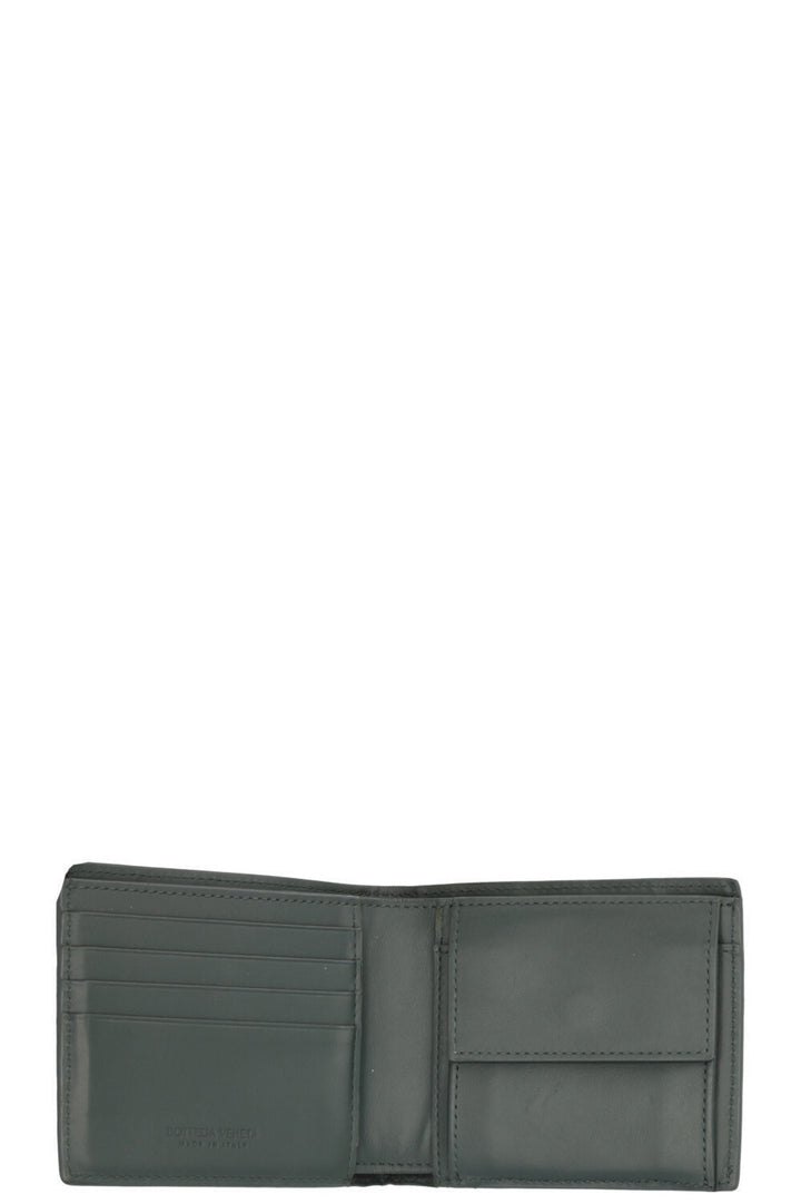 BOTTEGA VENETA Portefeuille Bifold Intrecciato Gris
