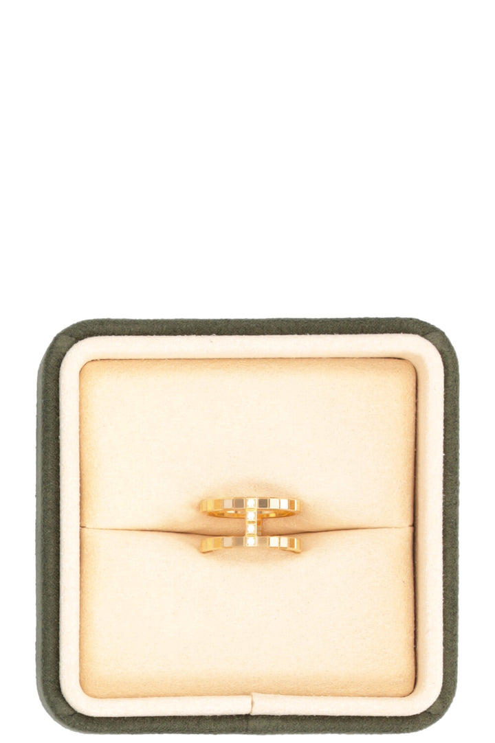 CHOPARD Ice Cube Double Ring 18k Yellow Gold