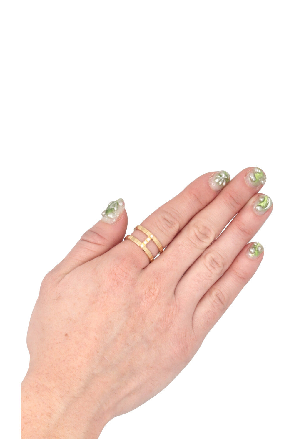 CHOPARD Ice Cube Double Ring 18k Yellow Gold