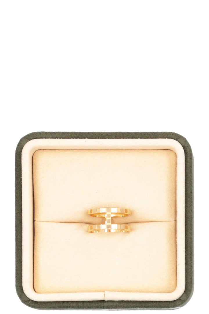 CHOPARD Ice Cube Double Ring 18k Yellow Gold