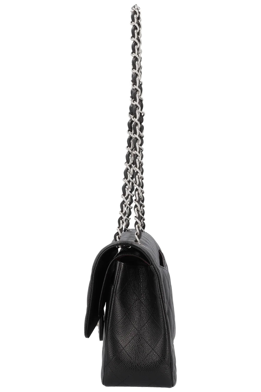 CHANEL Grand Classique Double Rabat Cuir Caviar Noir