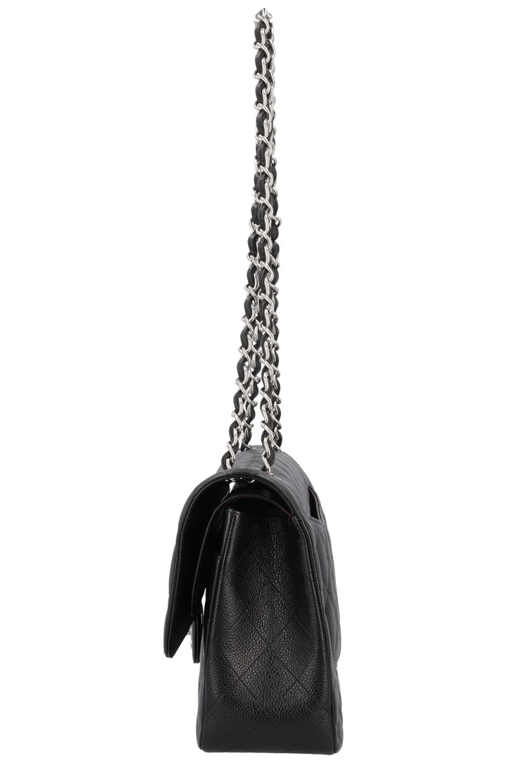 CHANEL Grand Classique Double Rabat Cuir Caviar Noir