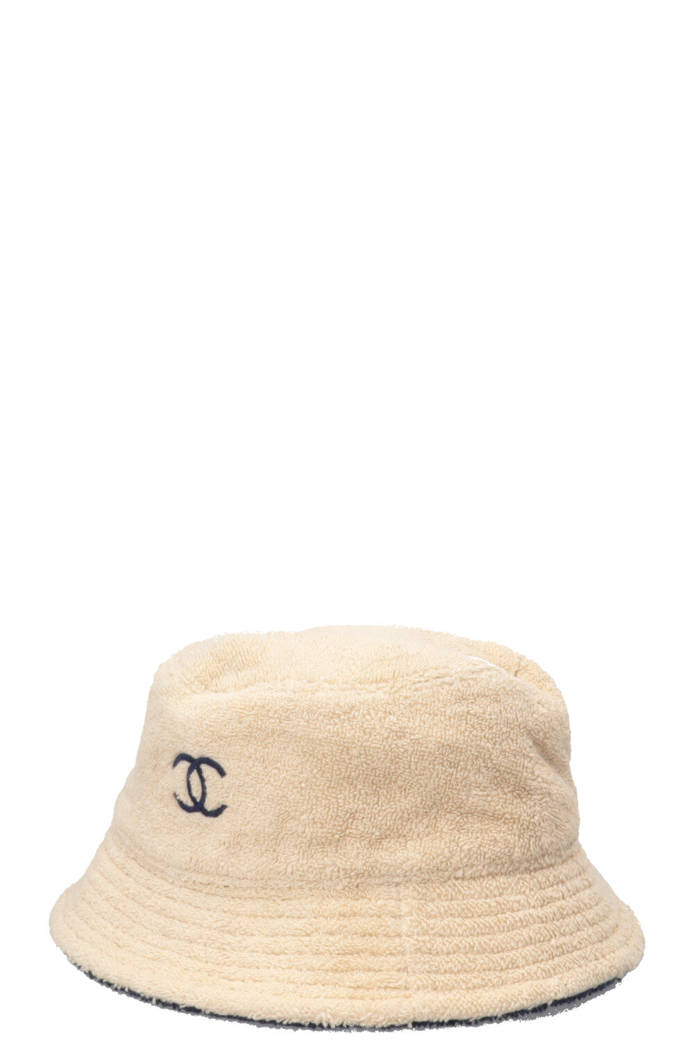CHANEL Bucket Hat Terry Cloth Beige