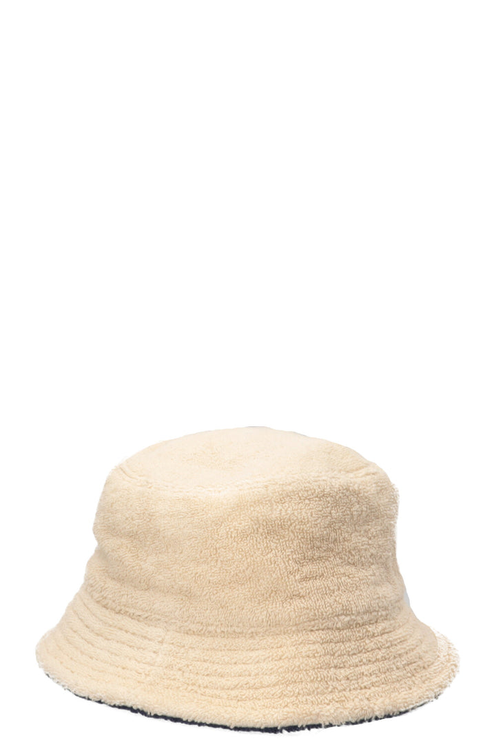 CHANEL Bucket Hat Terry Cloth Beige