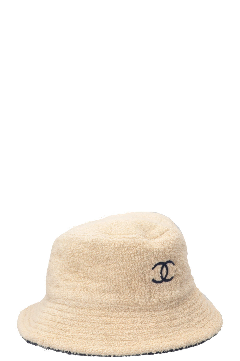 CHANEL Bucket Hat Terry Cloth Beige