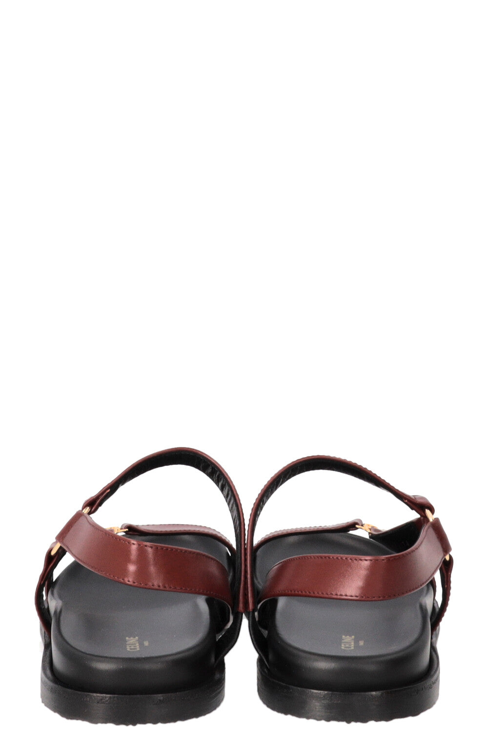 CELINE Maud Triomphe Sandals Leather Burgundy