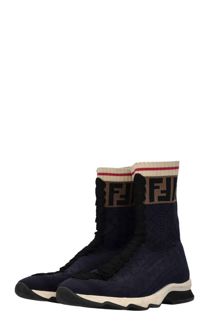 FENDI Sock Sneakers Logo Blue