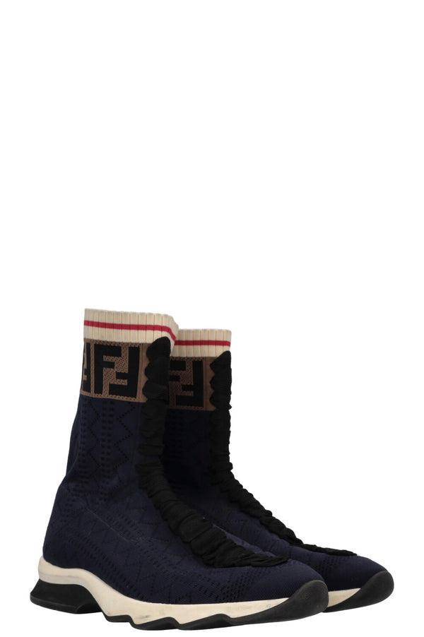 FENDI Sock Sneakers Logo Blue