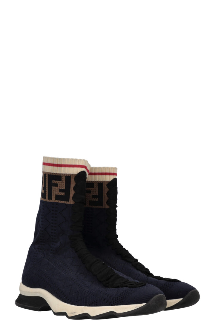 FENDI Sock Sneakers Logo Blue