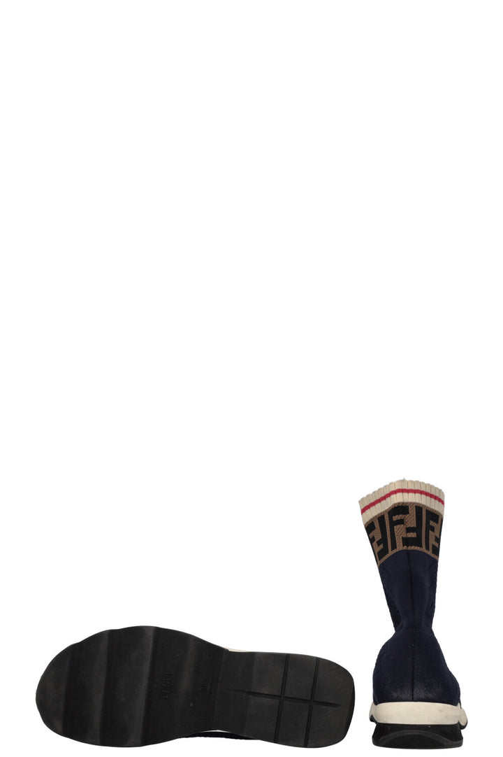 FENDI Sock Sneakers Logo Blue