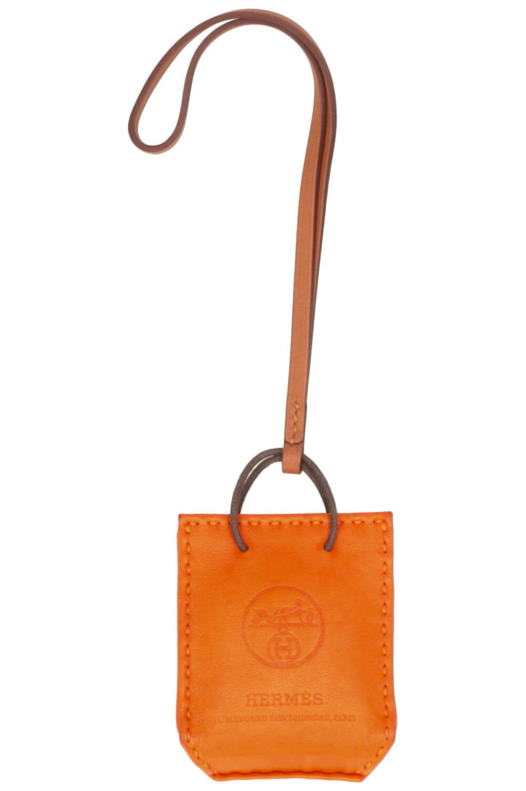 HERMÈS Sac Bag Charm Orange